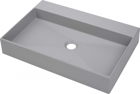 Lavoare pe mobilier - Lavoar 400 x 600 mm gri metalic CORREO - Deante