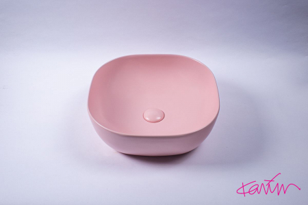 Lavoar Bloom Color Roz cu ventil [3]
