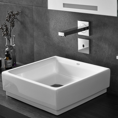 Lavoar patrat pe blat 40x40 cm Cube Ceramic Grohe  [1]