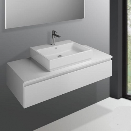 Lavoar patrat pe blat 40x40 cm Cube Ceramic Grohe  [2]