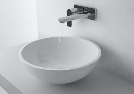 Cast Marble - Lavoar rotund pe blat Kieros Cast Marble 42x42 cm