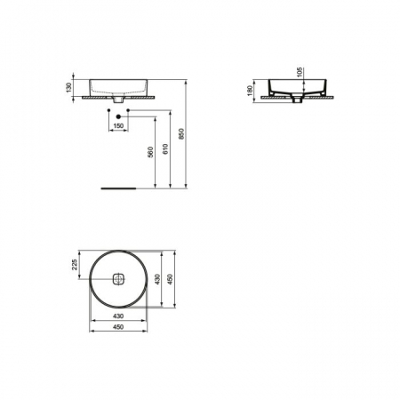 Lavoar rotund Strada II Ideal Standard 45 cm [1]