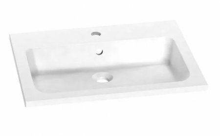 Set mobilier baie 80 cm Beryl alb mat si lavoar Beryl Oristo [2]