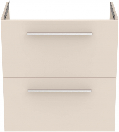 Mobilier de baie 60 cm bej nisipiu mat I.Life S cu manere crom mat