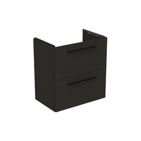 Mobilier baie suspendat - Mobilier de baie 60 cm gri carbon mat I.Life S cu manere negru mat