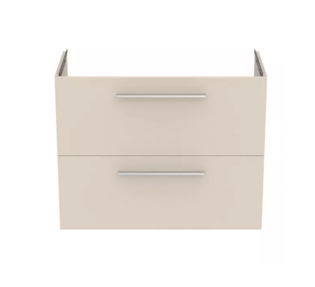 Mobilier de baie 80 cm bej nisipiu mat I.Life S cu manere crom mat