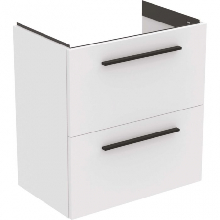 Mobilier de baie alb mat 60 cm I.Life S cu manere negru mat