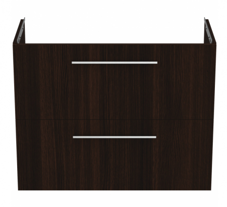 Mobilier baie suspendat - Mobilier de baie 80 cm stejar cafeniu I.Life S cu manere crom mat