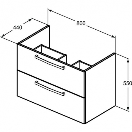 Mobilier suspendat 80 cm Tempo Ideal Standard [2]