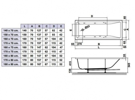 Panou frontal 160 cm pentru cada Gala Mitta [1]