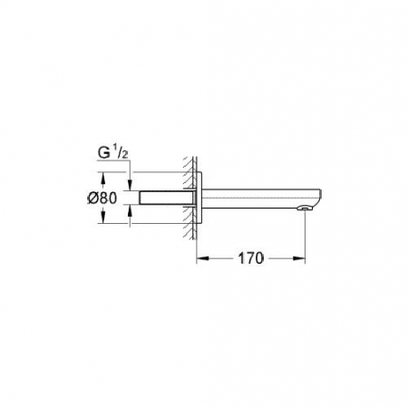 Pipa umplere cada 13261000 Grohe Eurosmart Cosmopolitan [1]