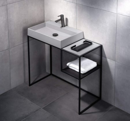 Raft din piatra pentru turn de baie gri 167 x 367 mm CORREO - Deante [2]