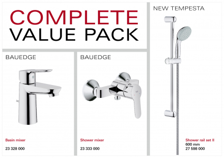 Seturi Baterii - Set baterii Grohe BauEdge dus mono 11292801