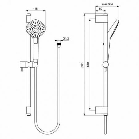 Set de dus Idealrain Evo Diamond B2234AA [2]