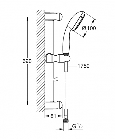 Set dus 1 jet Tempesta 100 Grohe [1]