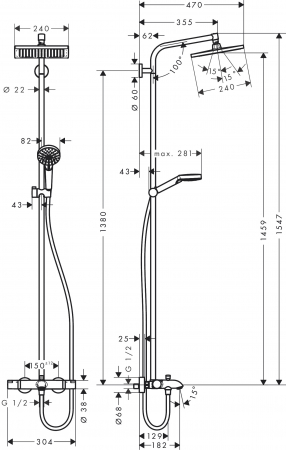 Set dus Hansgrohe Crometta E 240 [3]