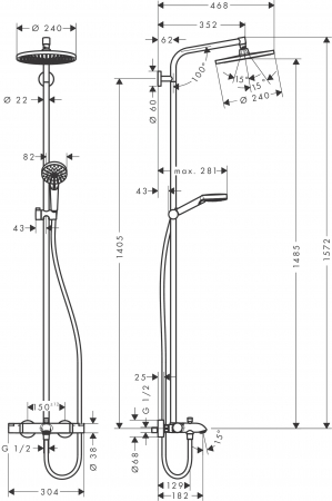 Set dus Hansgrohe Crometta S 240 [4]