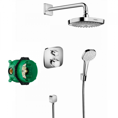 Baterii cu Termostat - Set dus termostatic incastrat Design Croma Select E/Ecostat E