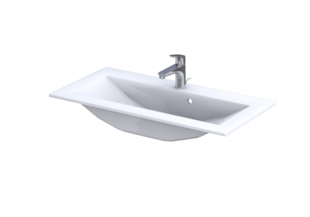 Set mobiler baie suspendat si lavoar Silver Oristo 90 alb/gri [4]