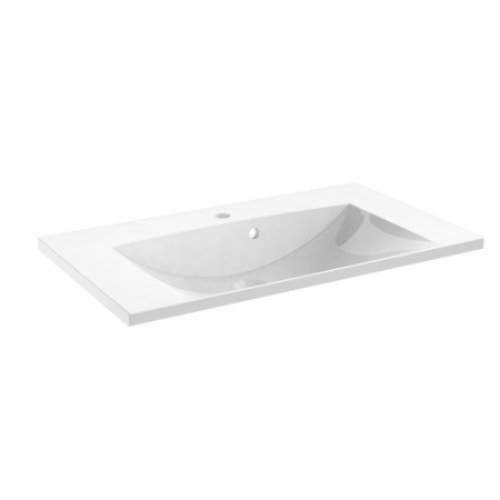 Set mobilier de baie 80 cm Skagen alb mat si lavoar Amelia [1]