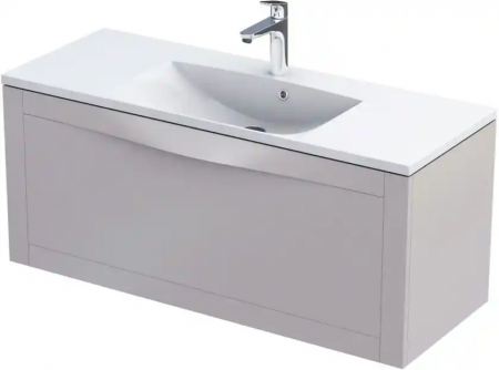 Mobilier baie suspendat - Set mobilier de baie 120 cm Skagen sand mat si lavoar Amelia