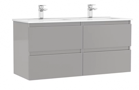 Colectia Daily - Set mobilier de baie suspendat 120 cm 4 sertare Daily galet lucios