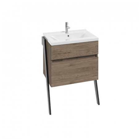 Defra - Set mobilier suspendat baie nuc rockford Op-Arty si lavoar Flex Defra 80 cm