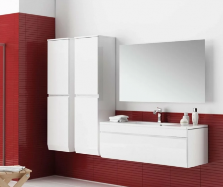 Set mobilier suspendat baie si lavoar Horyzont Oristo 120 cm [1]
