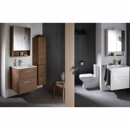 Set mobilier baie suspendat și lavoar Selnova Square 60 cm Geberit 2 sertare [1]