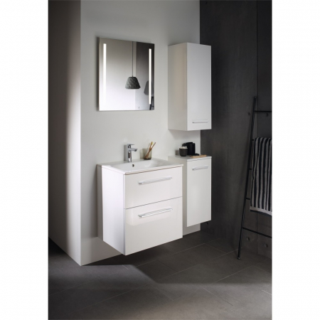 Set mobilier baie suspendat și lavoar Selnova Square 60 cm Geberit 2 sertare [5]