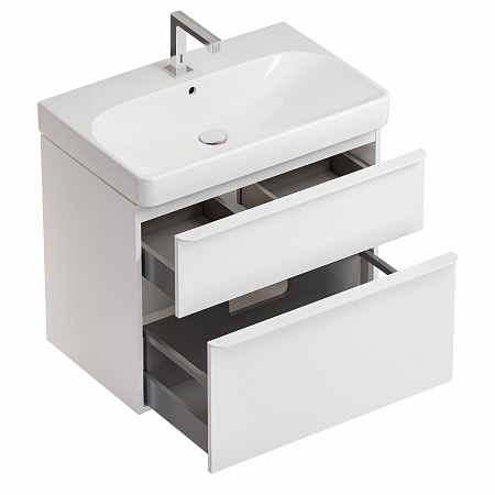 Set mobilier pentru baie suspendat și lavoar Smyle Square 75  Geberit [2]