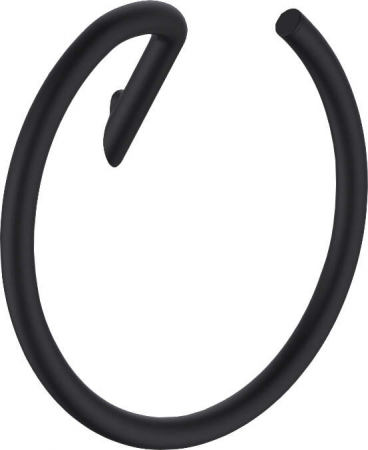 Accesorii pentru Baie - Suport prosop oval negru SILIA - Deante