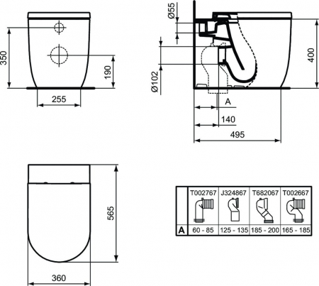 Vas WC stativ Blend Curve Aquablade [2]