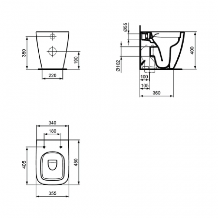 Vas WC stativ Rimless I.Life S [2]