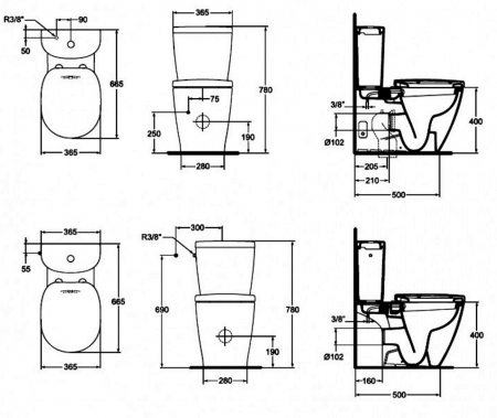 WC stativ Connect Ideal Standard E803601 [1]
