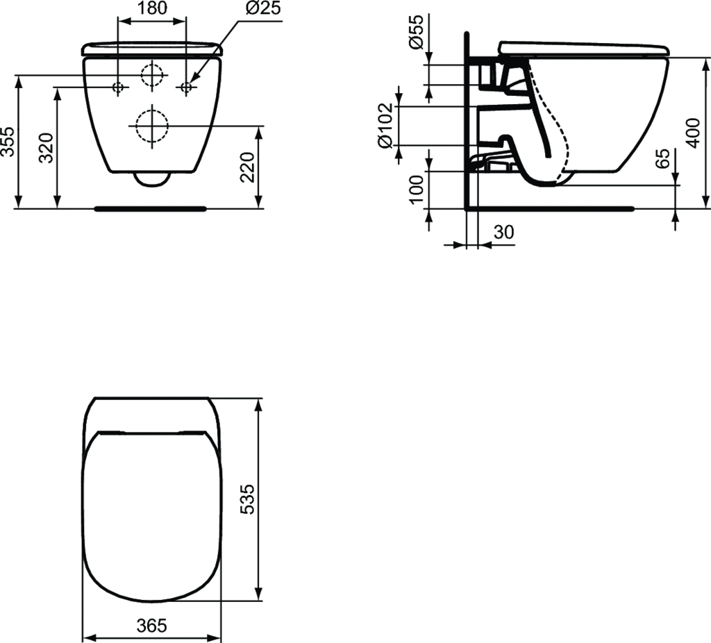 WC suspendat Tesi Ideal Standard T007801 [1]
