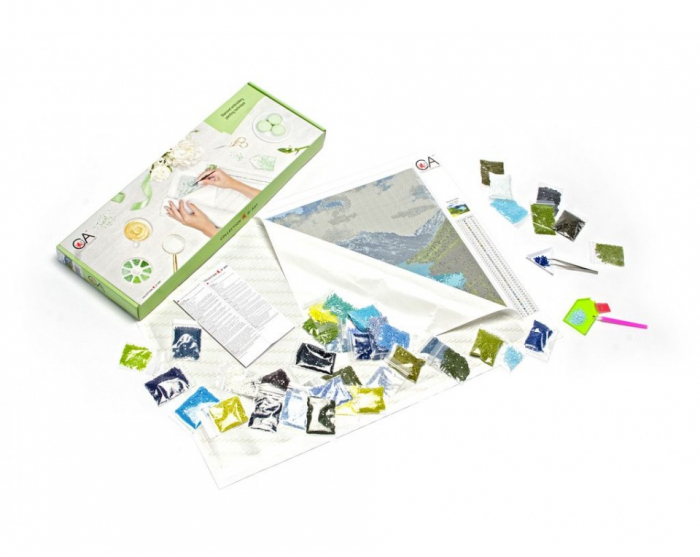 Set goblen cu diamante, fara sasiu, Fuji, 48x38cm [3]