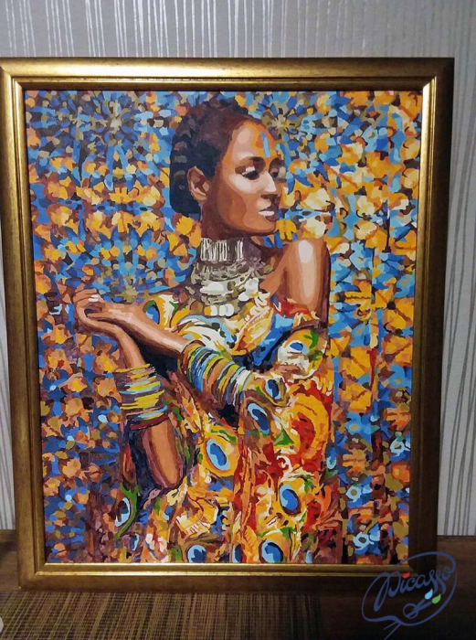 Set pictura pe numere, cu sasiu, Frumoasa Yara, 40x50 cm [2]