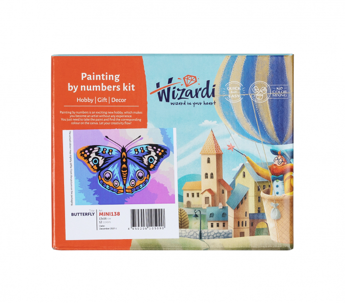 Set pictura pe numere, cu sasiu, Maci, 16.5x13 cm [3]