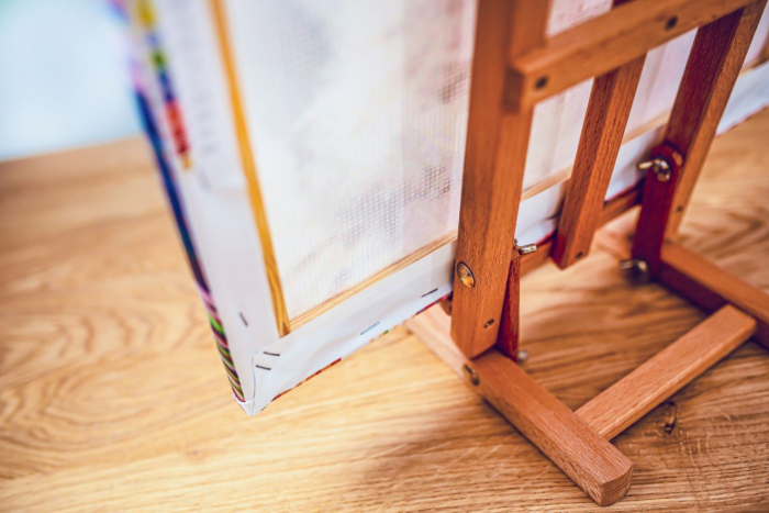 Set pictura pe numere, cu sasiu, Buchet de trandafiri roz pastelat, 40x50 [2]