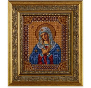 Set broderie cu margele cusute, Maica Sufletului, 20x25 cm [2]