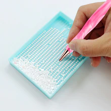 Set stilou rasina aplicare goblen cu diamante, 13 capete metalice [6]