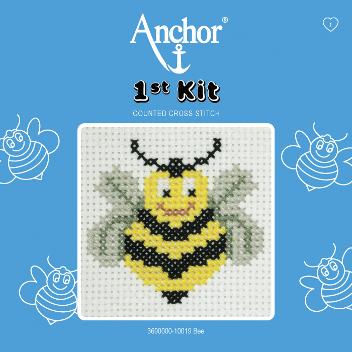 Primul meu set de broderie, Albina, 10X10 cm [2]