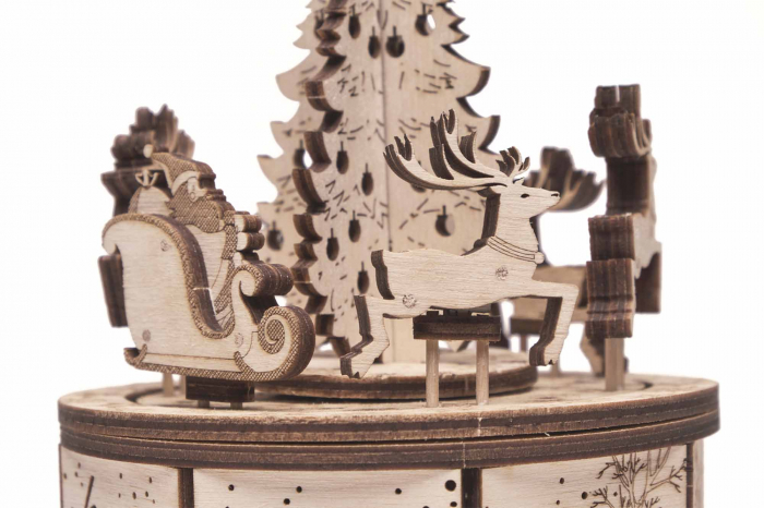 Puzzle 3D Mecanic, cutiuta muzicala, Caruselul mosului, 97 piese [4]
