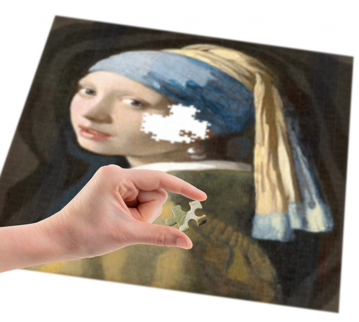 Puzzle Art, Fata cu cercel de perla, Johannes Vermeer, 50x70 cm,1000 piese [2]