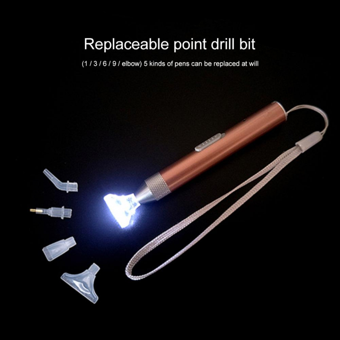 Kit USB stilou LED aplicare goblen diamante, 5 capete [4]