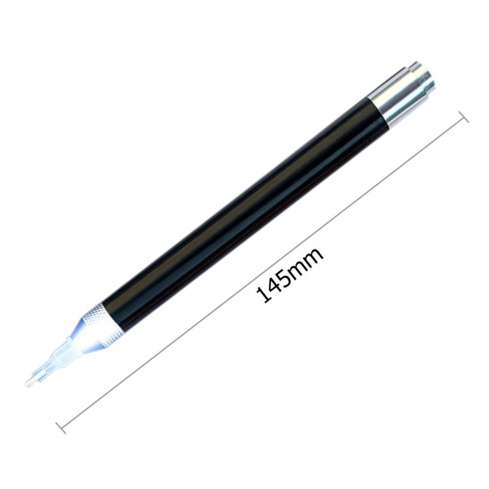 Stilou negru LED aplicare goblen cu diamante [4]