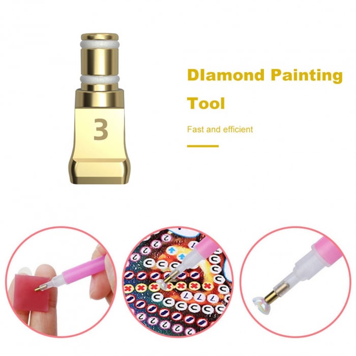 Capat metalic 3 diamante pentru stiloul aplicator [3]