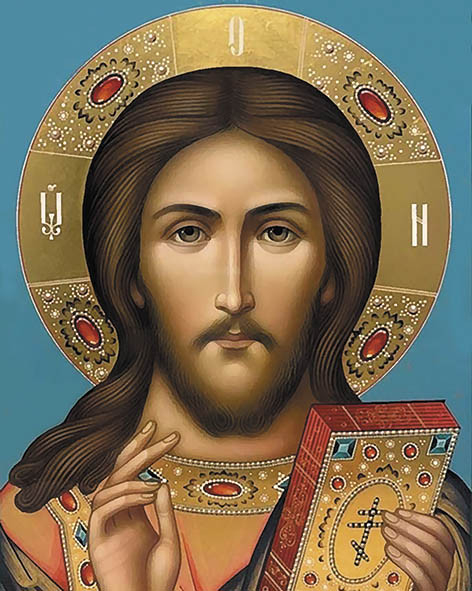 Set pictura pe numere, cu sasiu, Isus Hristos - Icoana, 40x50 cm [1]