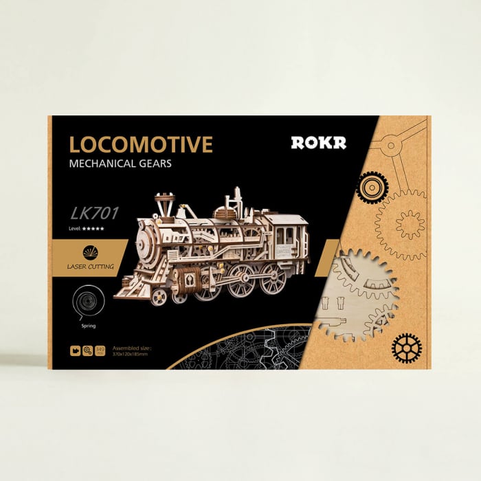 Puzzle 3D Locomotiva, Lemn, 349 piese [5]